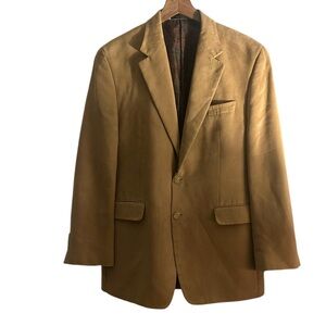 •RALPH LAUREN Men's Sport Coat Beige Brown Tan Ultra Suede Jacket Blazer
